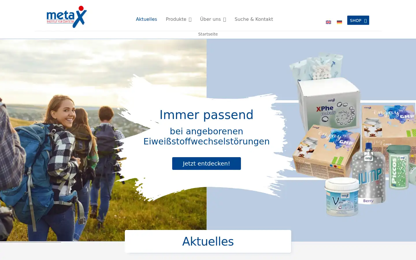 Screenshot of metax.org