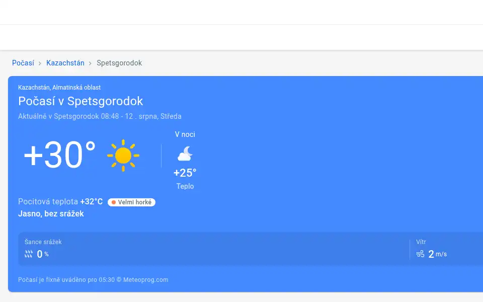 Screenshot of meteoprog.cz