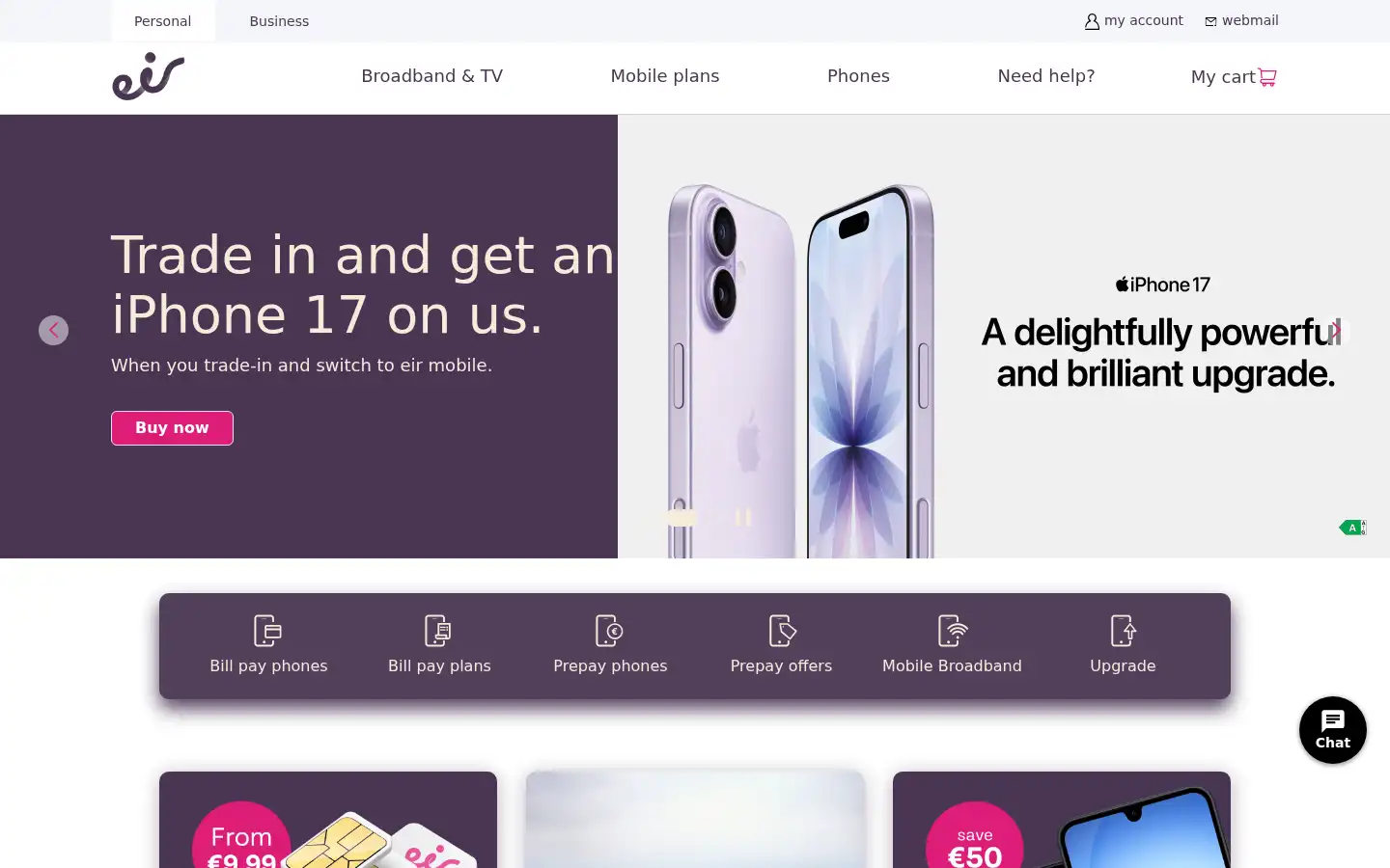 Screenshot of meteor.ie