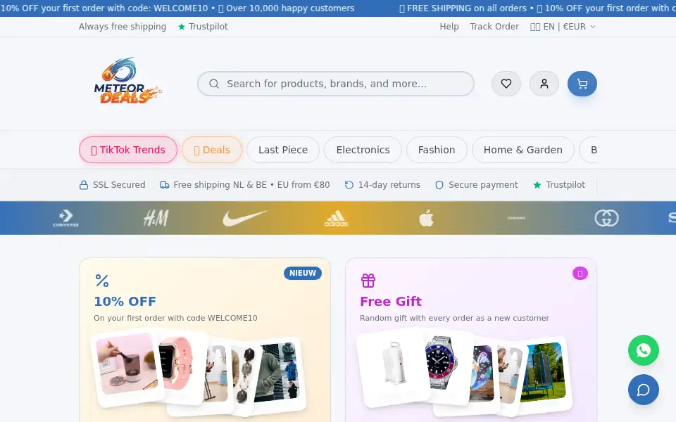 Screenshot of meteordeals.com