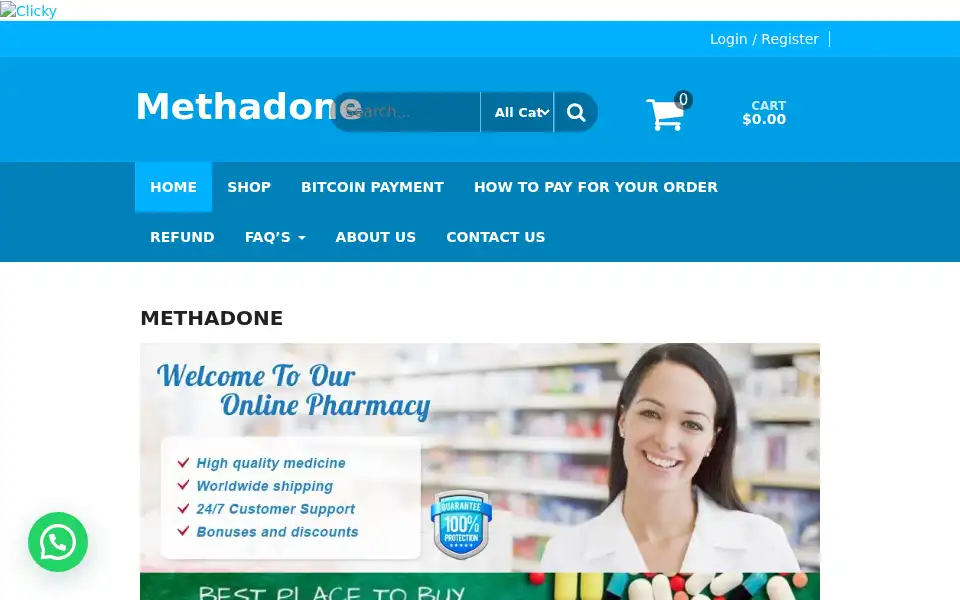 Screenshot of methadoneonlineshop.com