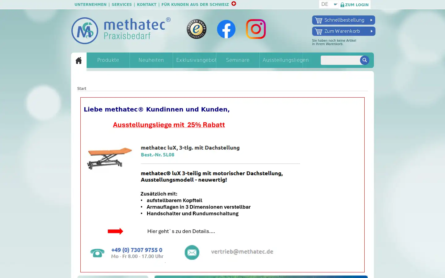 Screenshot of methatec.de