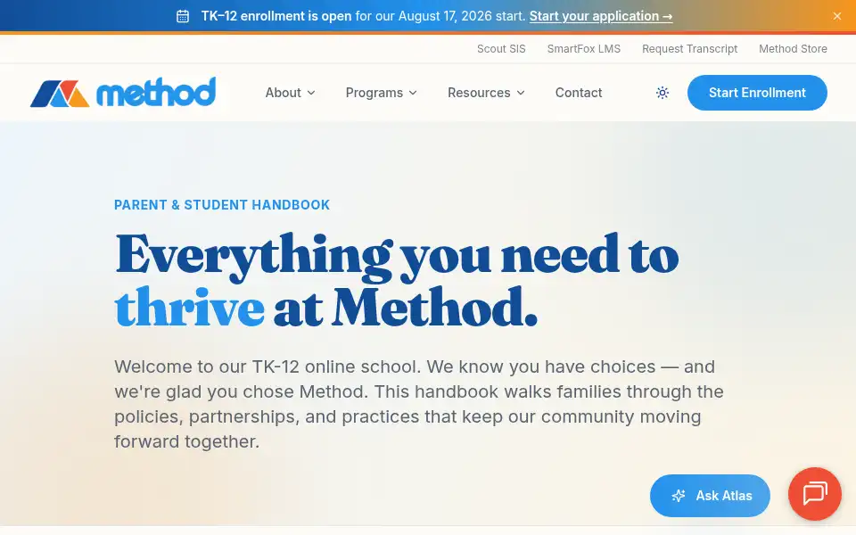 Screenshot of methodschools.org