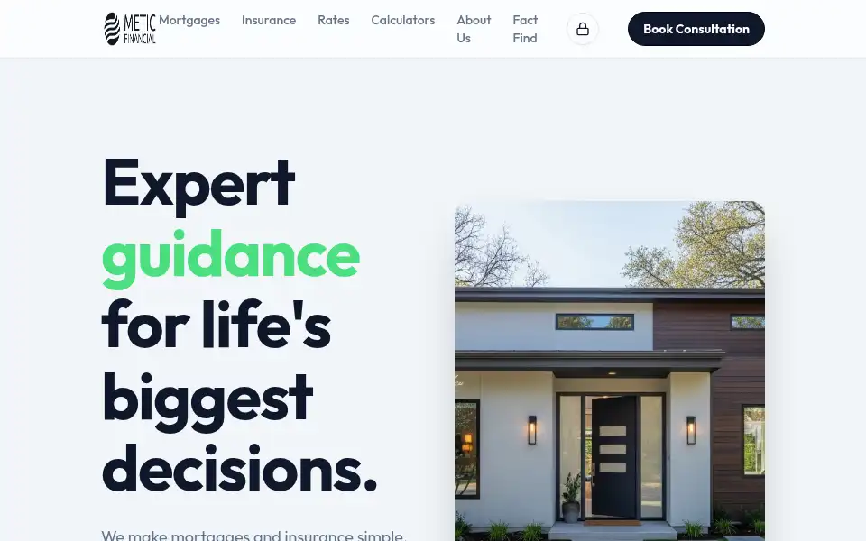 Screenshot of meticfinancial.com