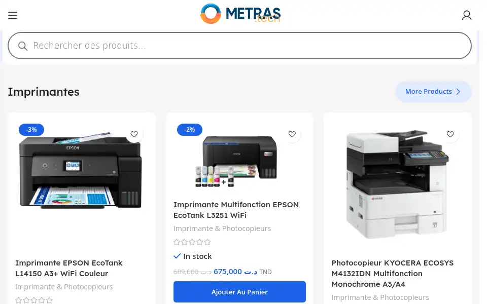Screenshot of metras.tech