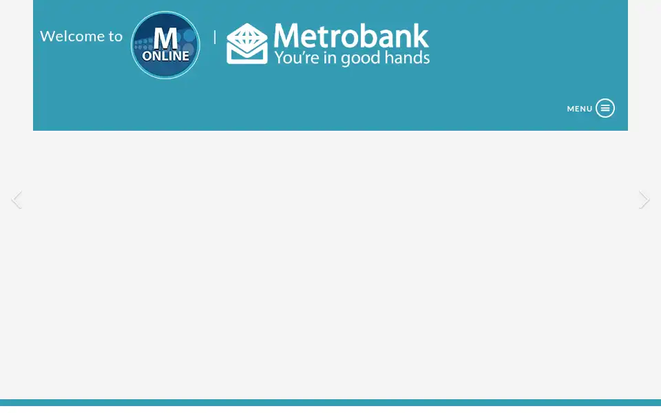 Screenshot of metrobankcard.com