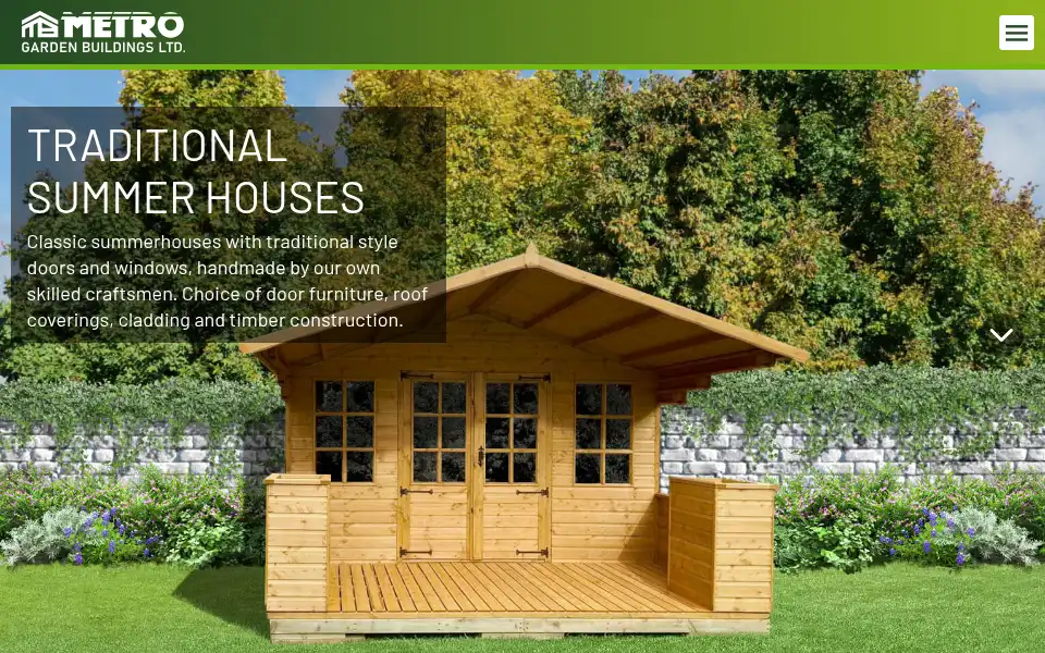Screenshot of metrogardenbuildingsltd.co.uk