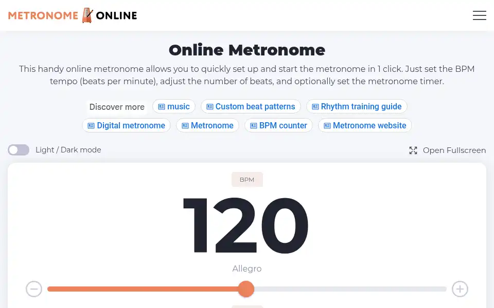 Screenshot of metronome-online.com