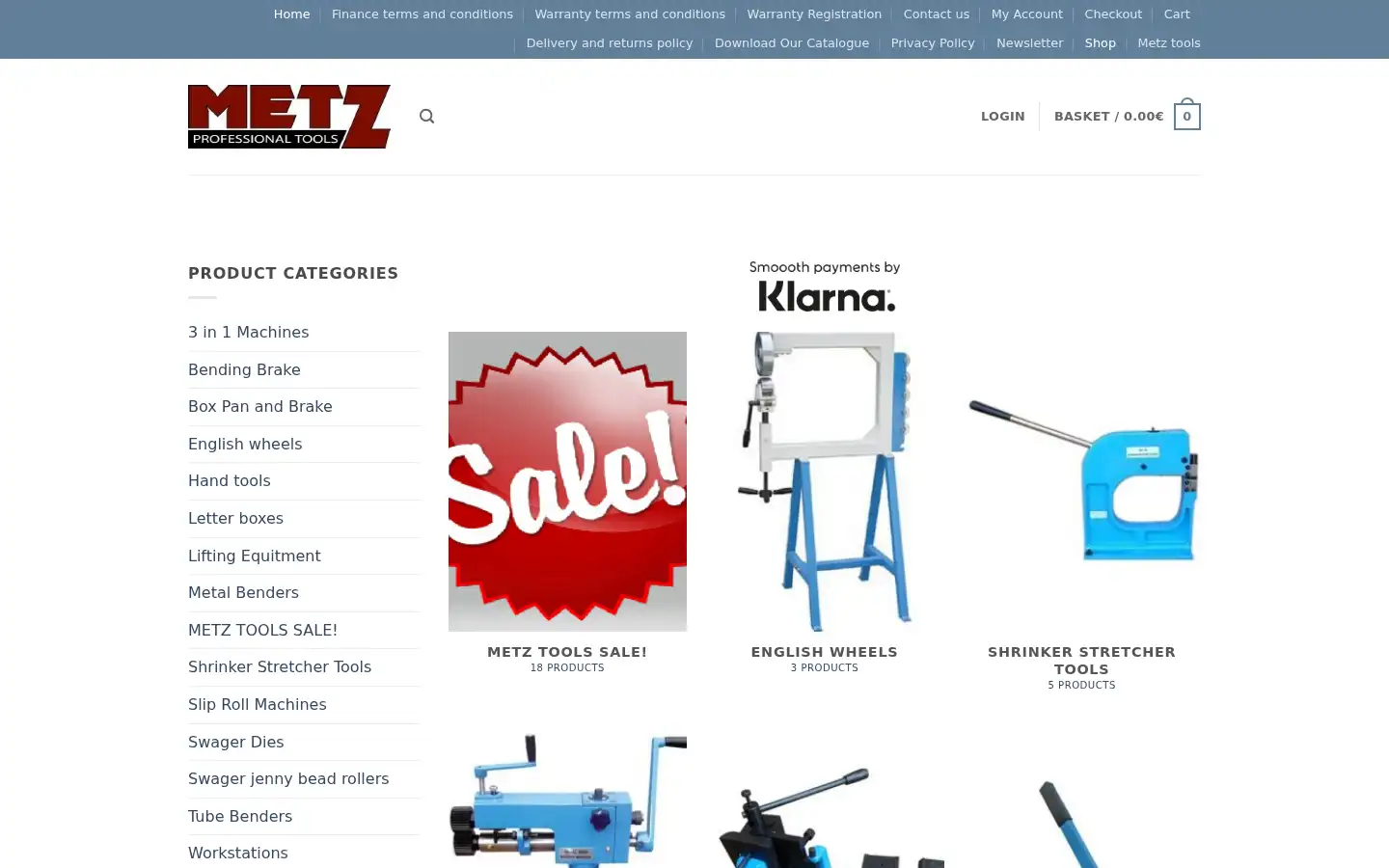 Screenshot of metztools.com