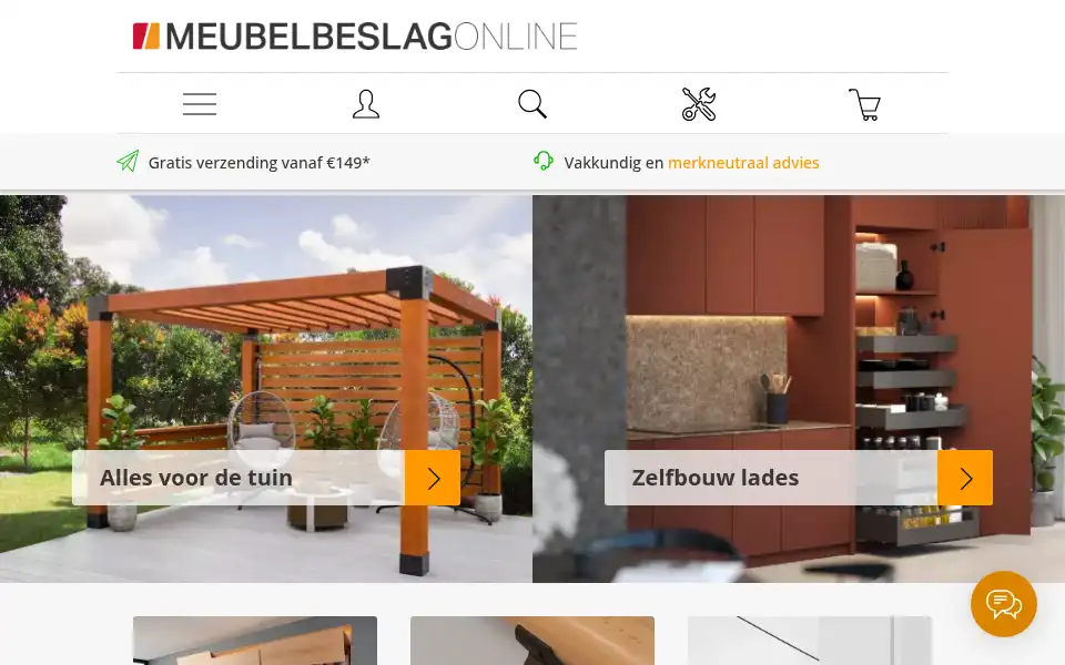 Screenshot of meubelbeslagonline.nl