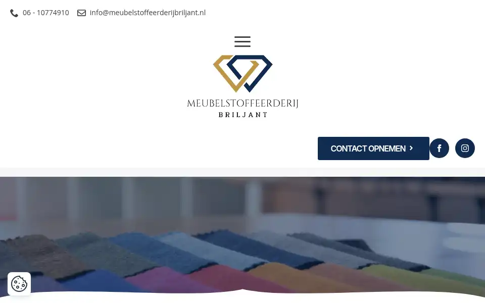 Screenshot of meubelstoffeerderijbriljant.nl
