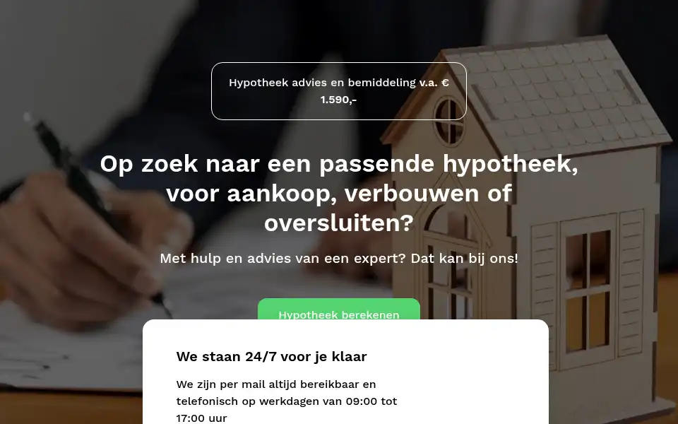 Screenshot of mevrouwdehypotheekadviseur.nl