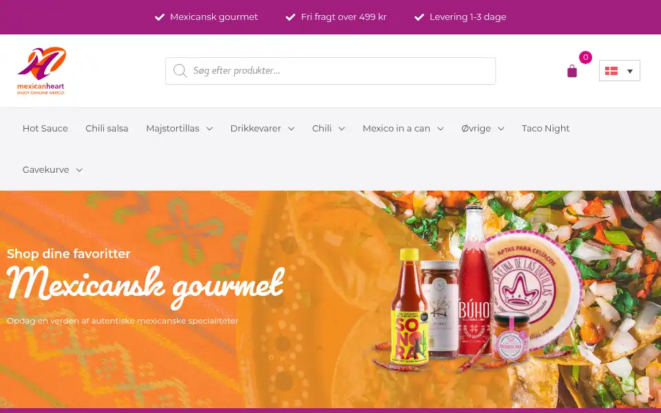 Screenshot of mexicanheart.dk