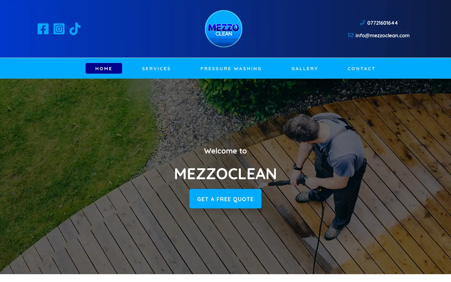 Screenshot of mezzoclean.com