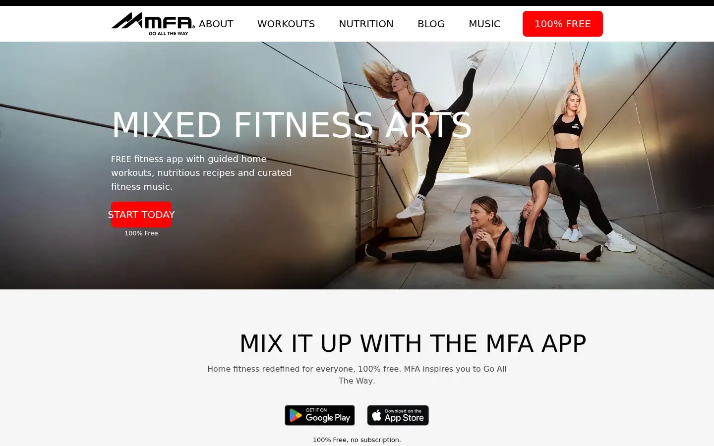 Screenshot of mfa.com
