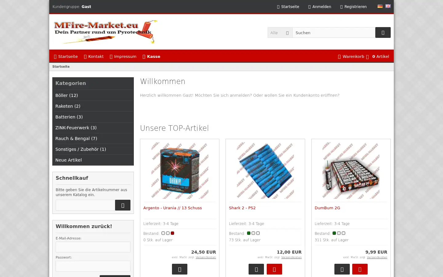 Screenshot of mfire-market.eu