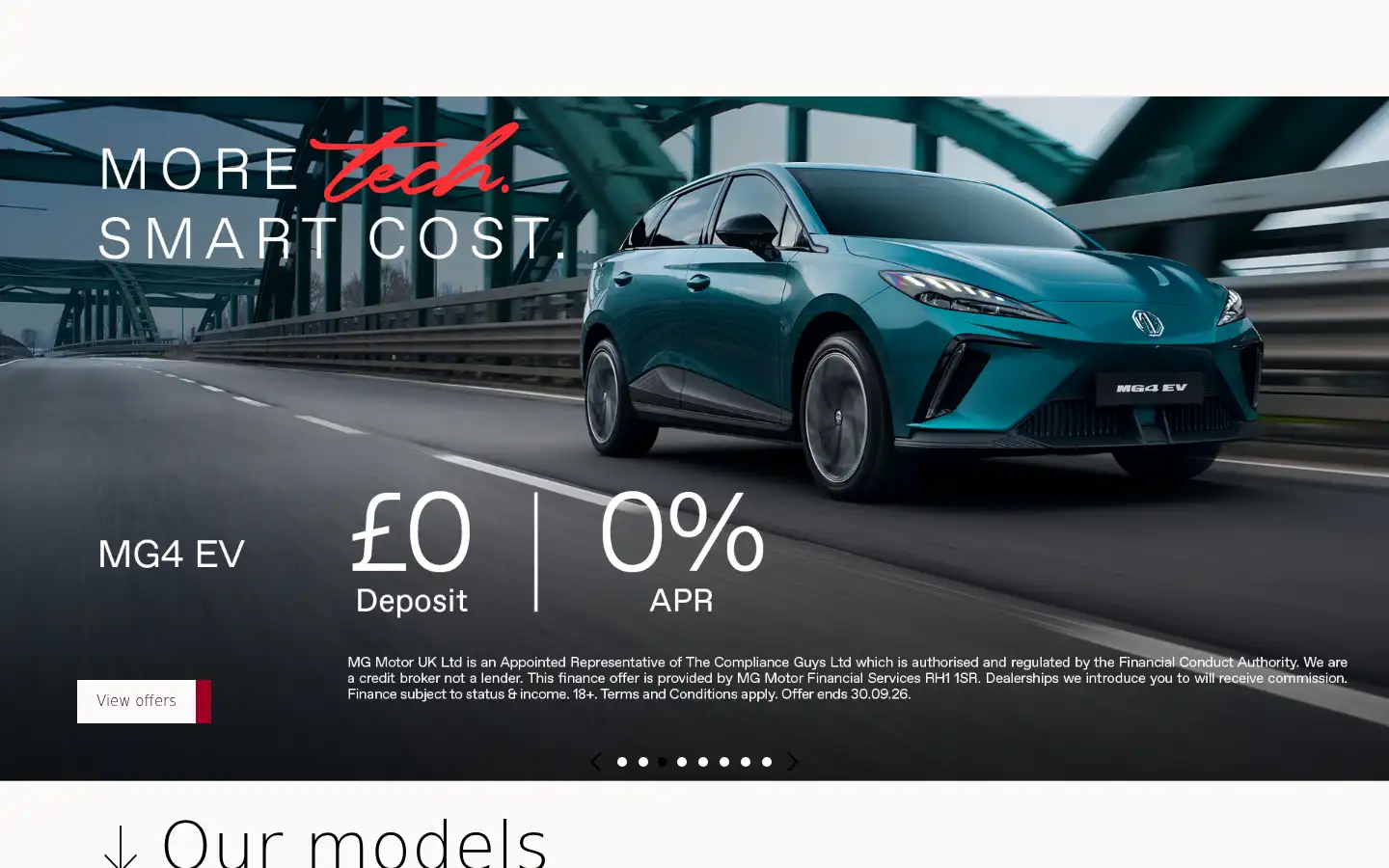 Screenshot of mg.co.uk