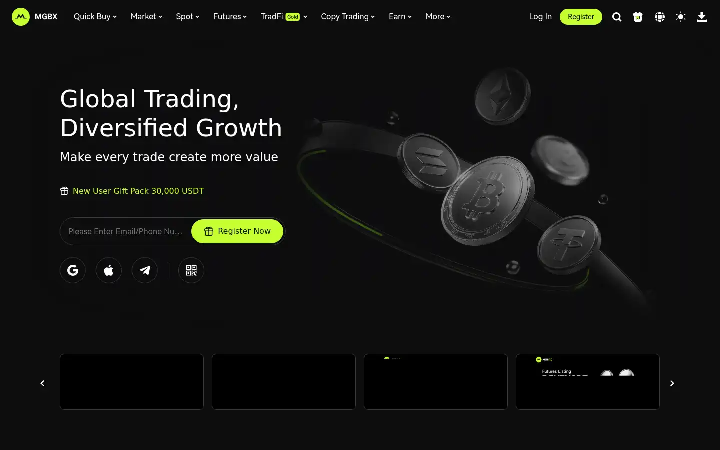 Screenshot of mgbx.com
