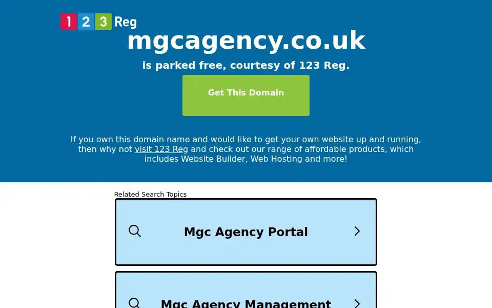 Screenshot of mgcagency.co.uk
