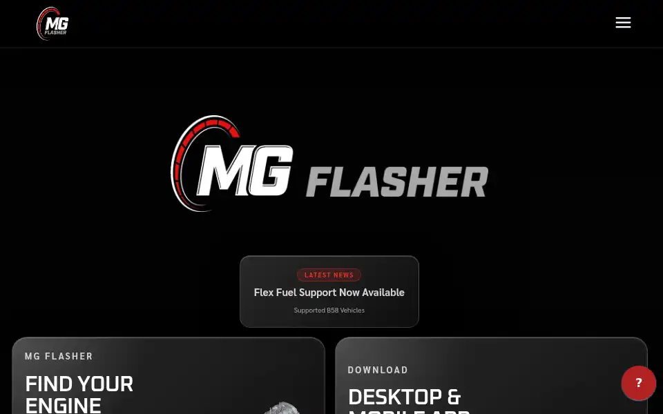 Screenshot of mgflasher.com