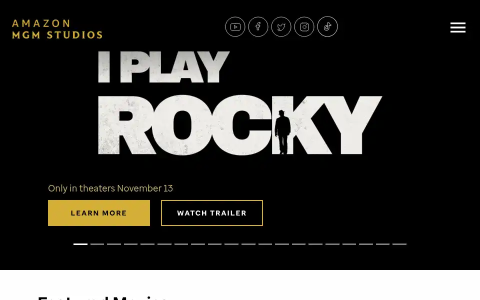 Screenshot of mgm.com