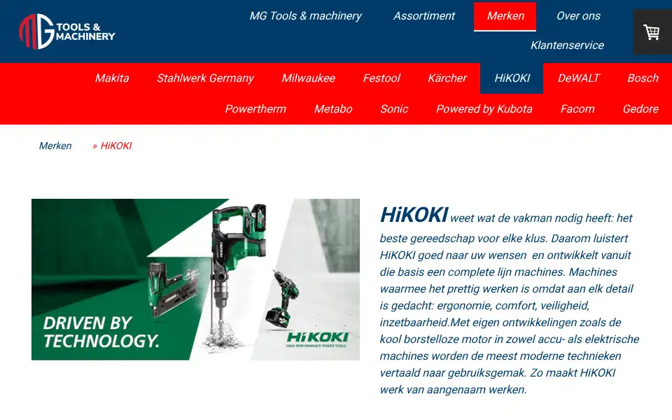 Screenshot of mgtools.eu