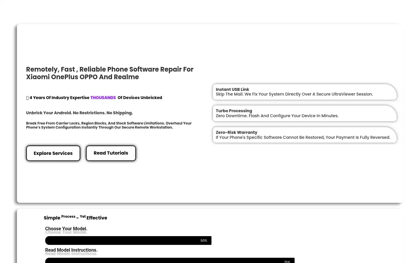 Screenshot of mgunlock.com