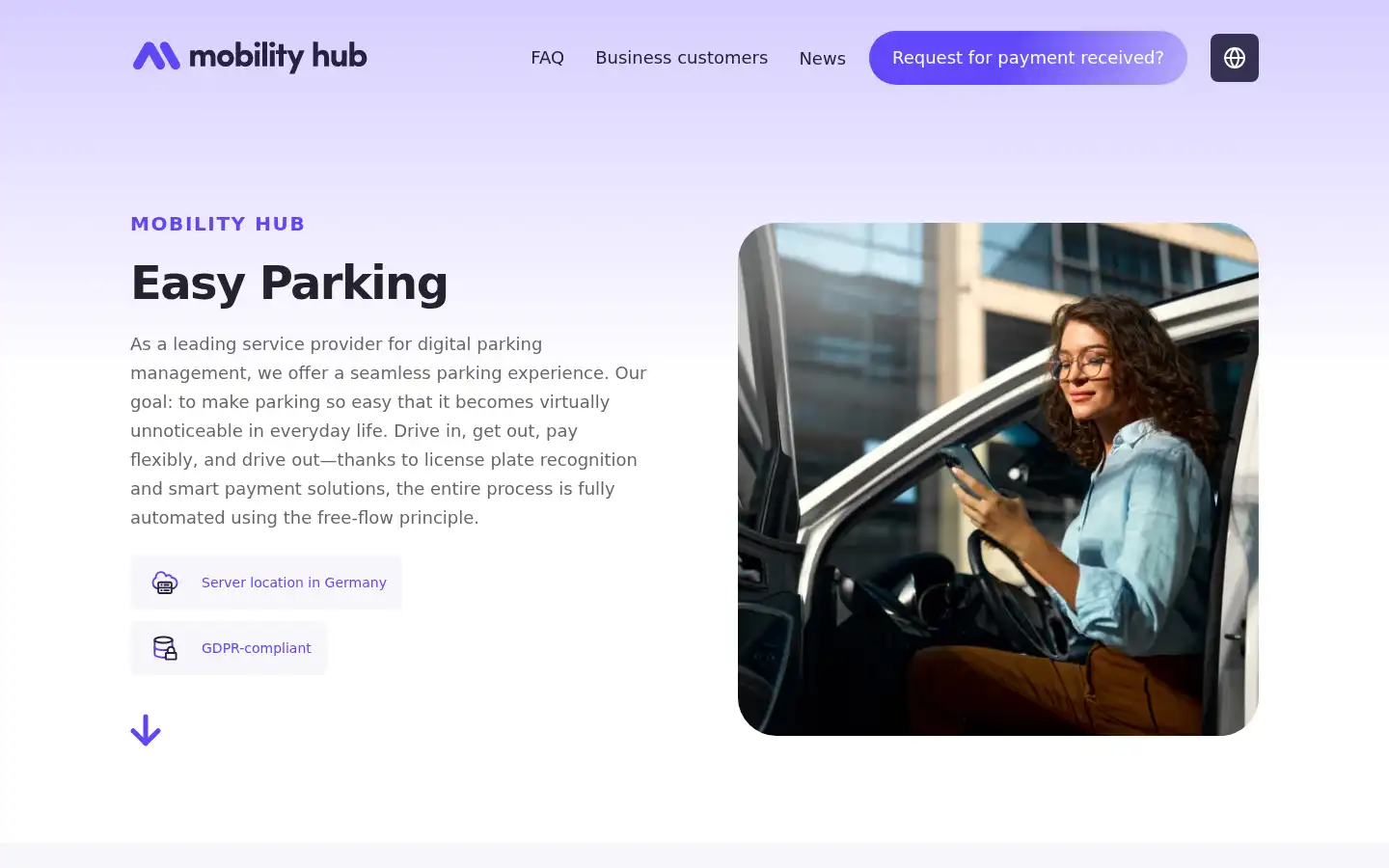 Screenshot of mh-parkservice.com