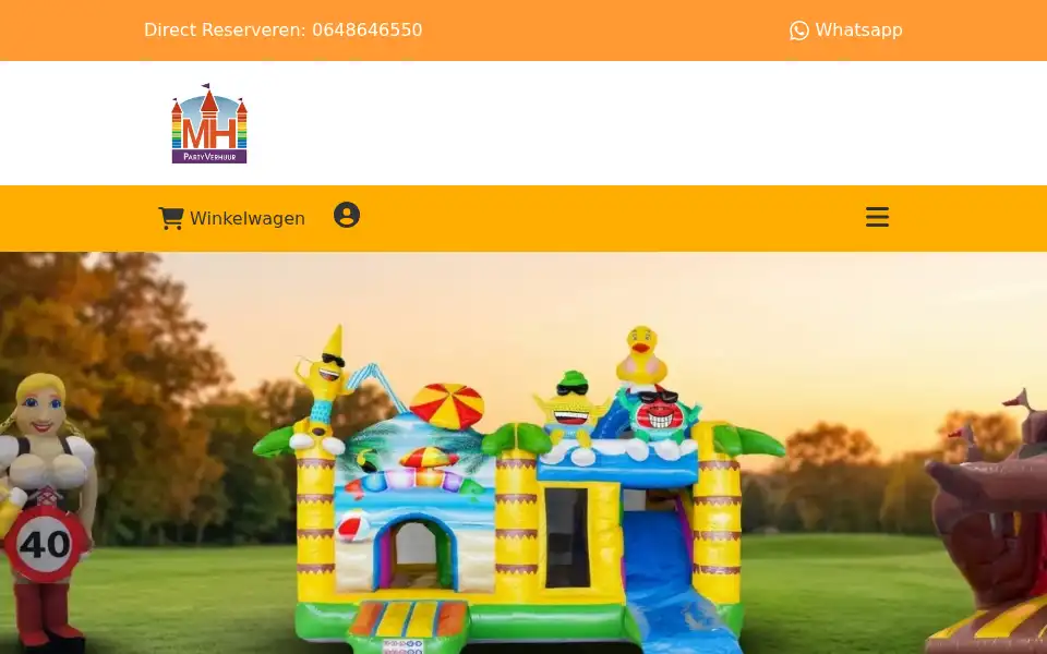 Screenshot of mh-partyverhuur.nl