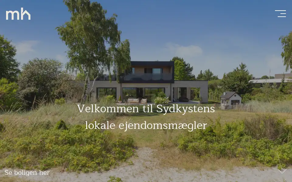 Screenshot of mhbolig.dk