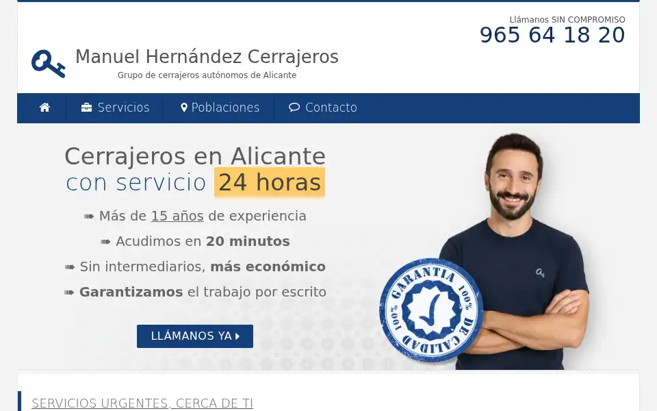 Screenshot of mhcerrajeros.com