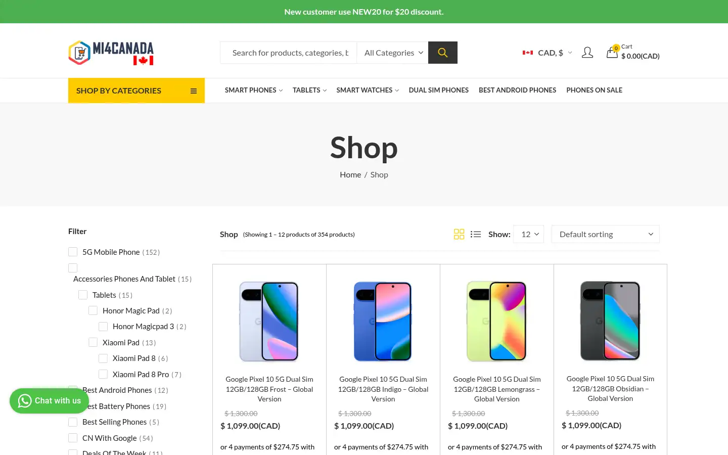 Screenshot of mi4canada.com