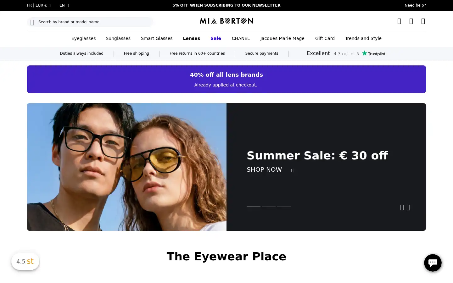Screenshot of miaburton.com