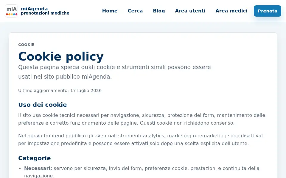 Screenshot of miagenda.it