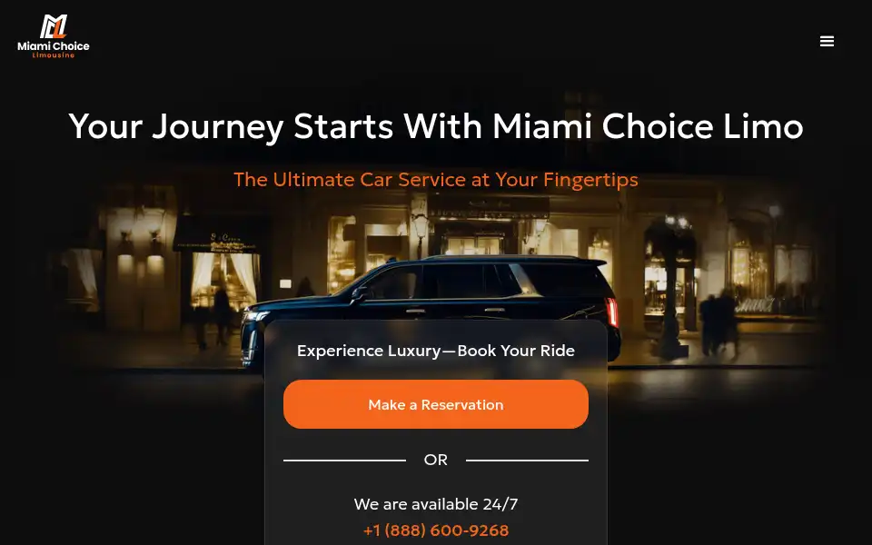 Screenshot of miami-choice-limo.com