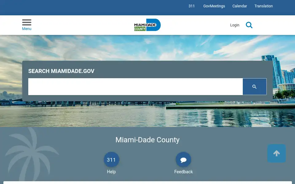 Screenshot of miamidade.gov