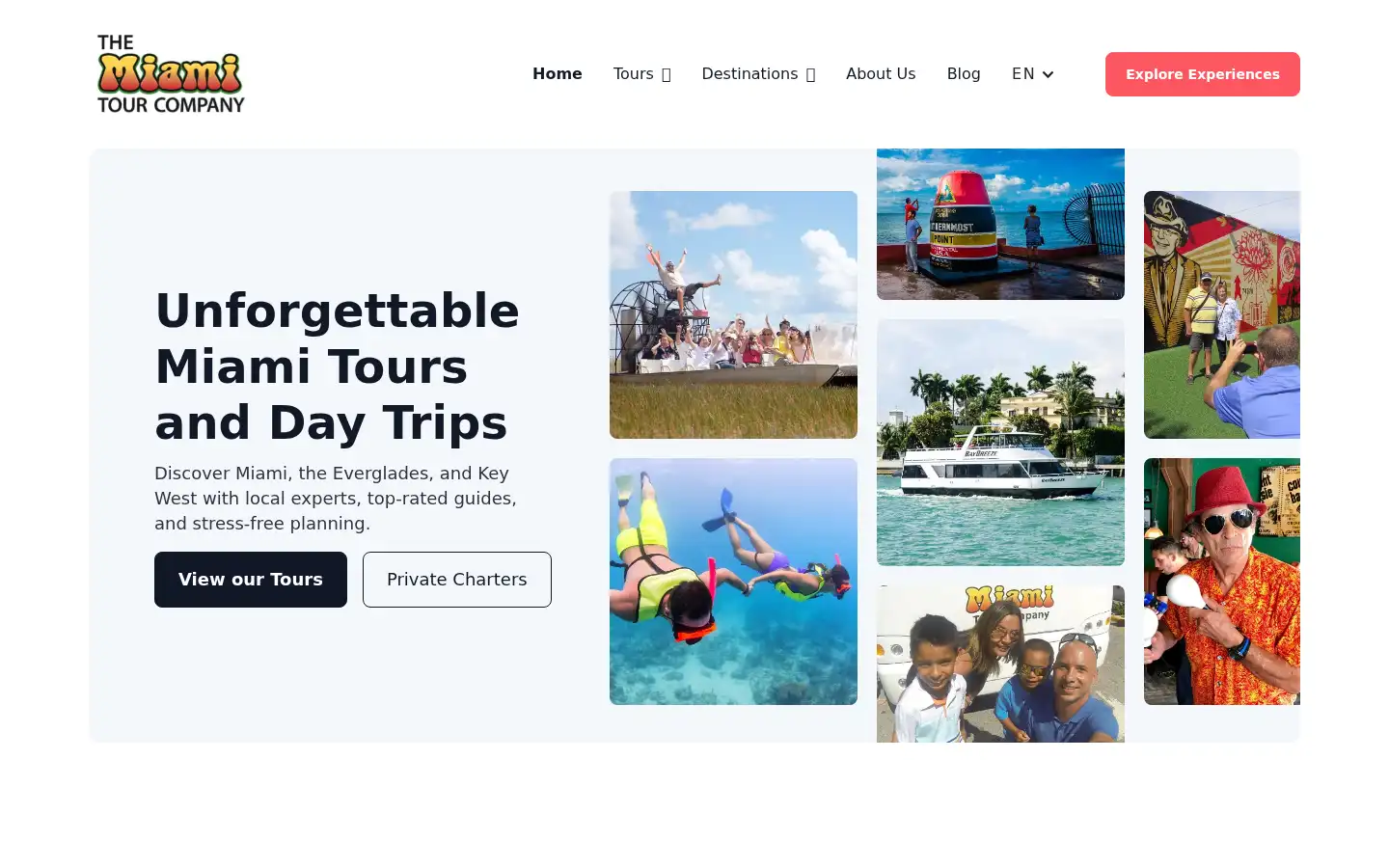 Screenshot of miamitourcompany.com