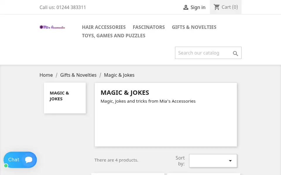 Screenshot of mias-accessories.co.uk
