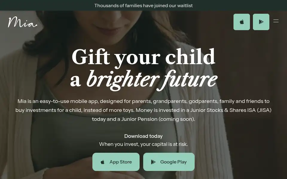 Screenshot of miawealth.co.uk