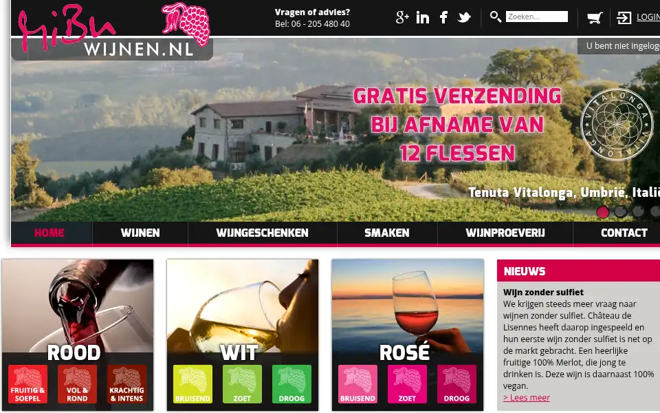Screenshot of mibuwijnen.nl