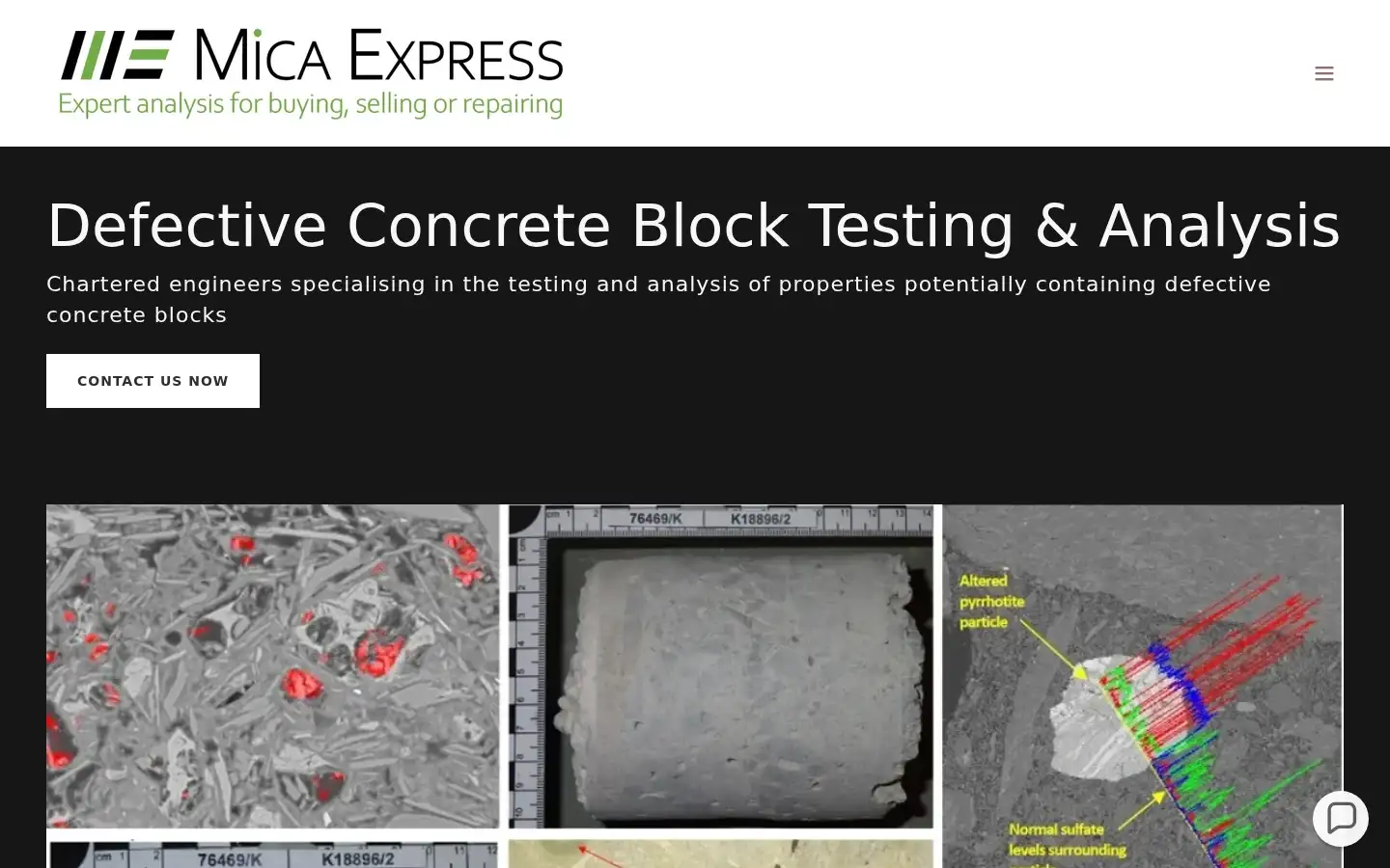 Screenshot of mica.express