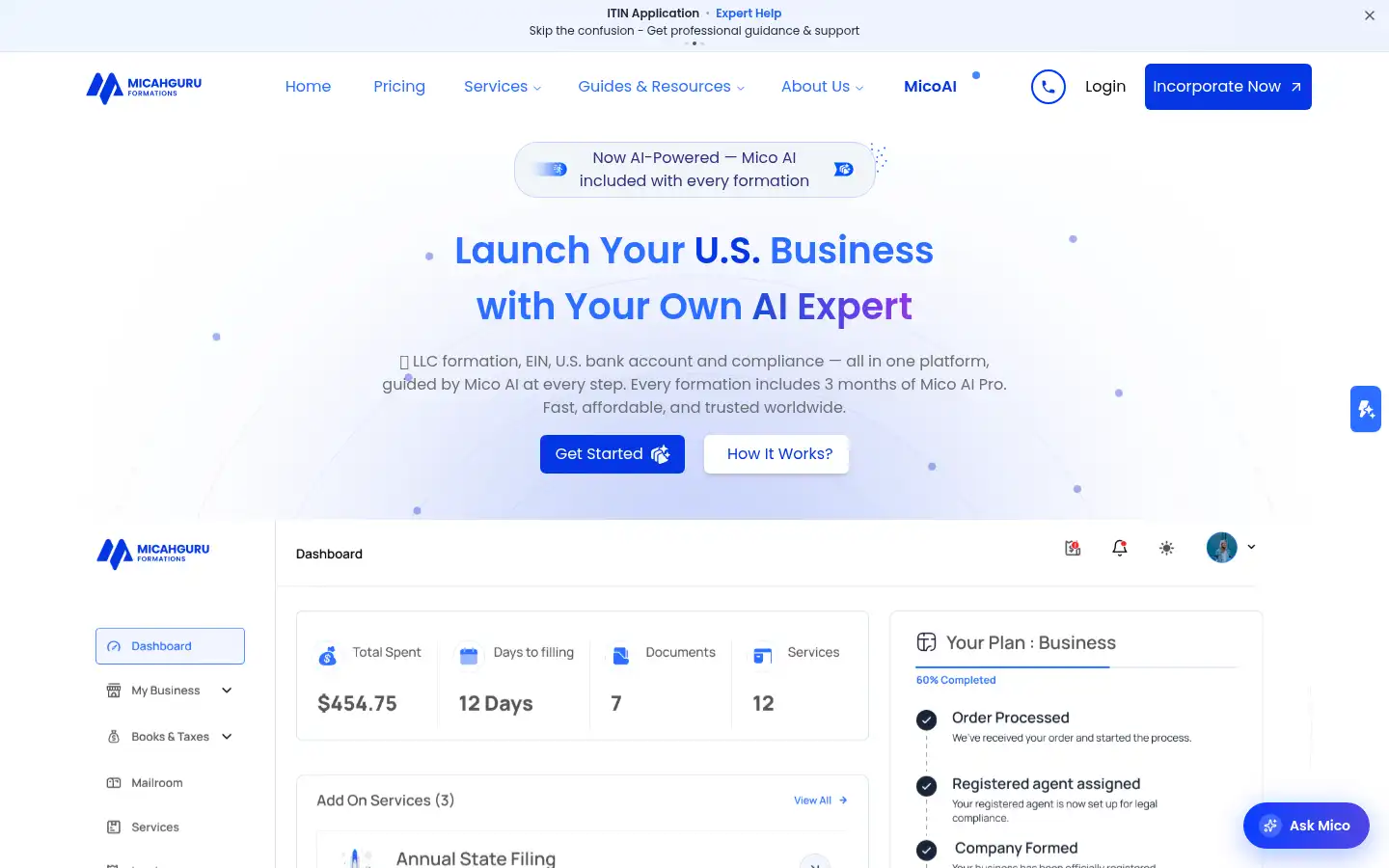 Screenshot of micahguru.com