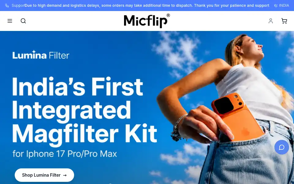 Screenshot of micflip.in