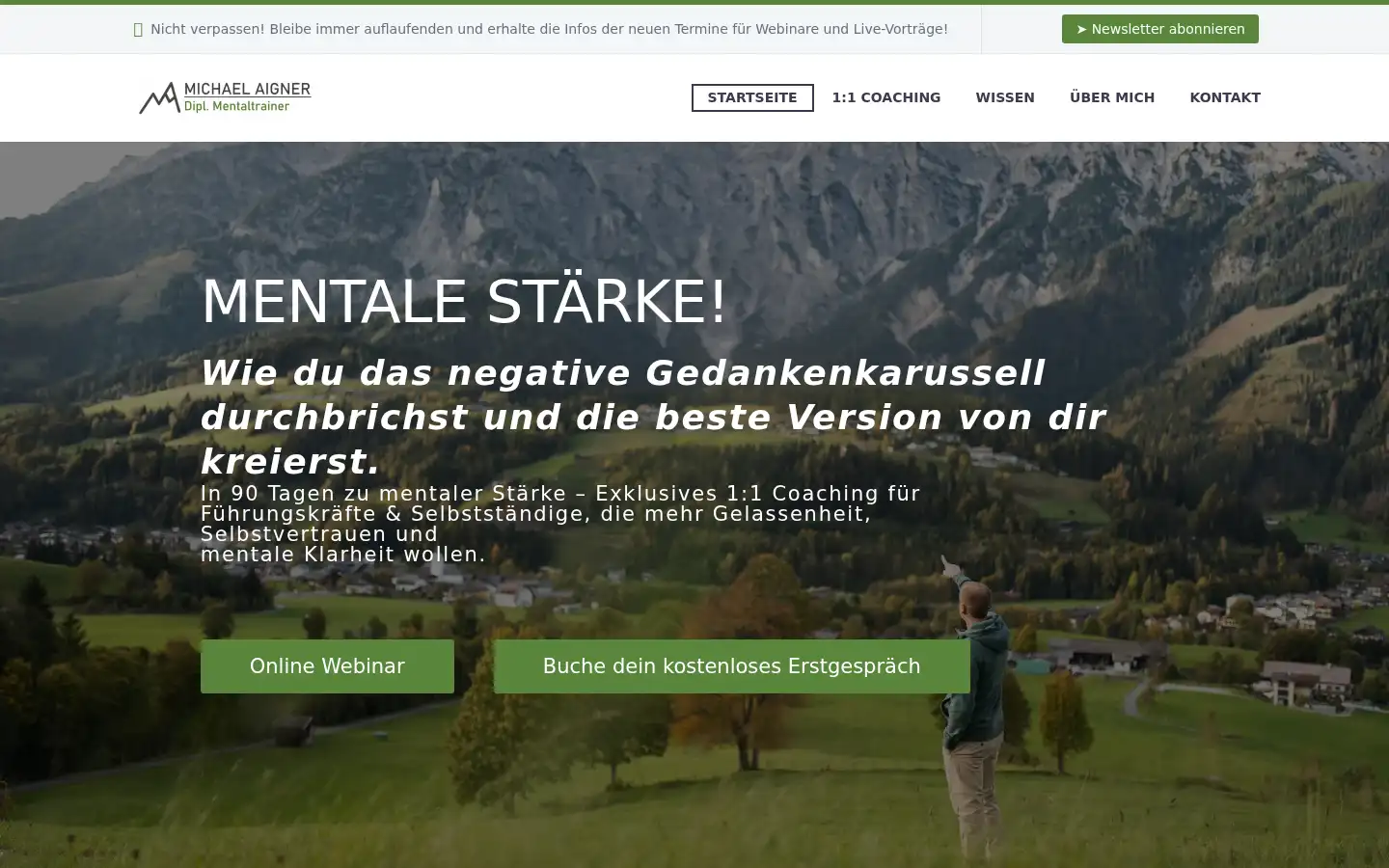 Screenshot of michael-aigner.at
