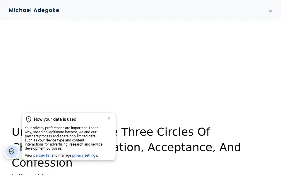 Screenshot of michaeladegoke.net