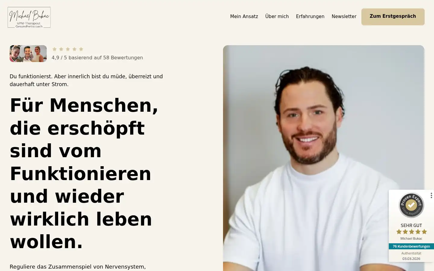 Screenshot of michaelbukac.de