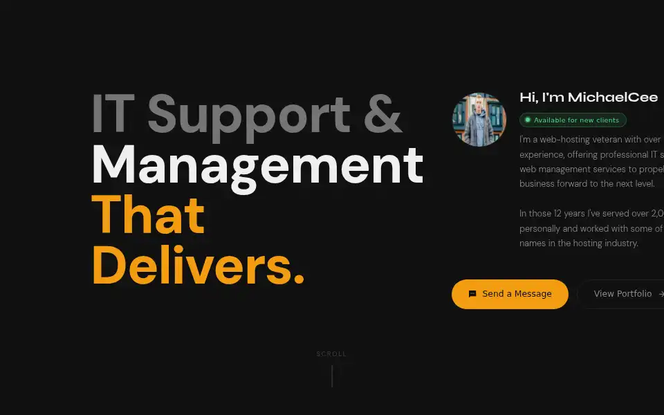 Screenshot of michaelcee.com
