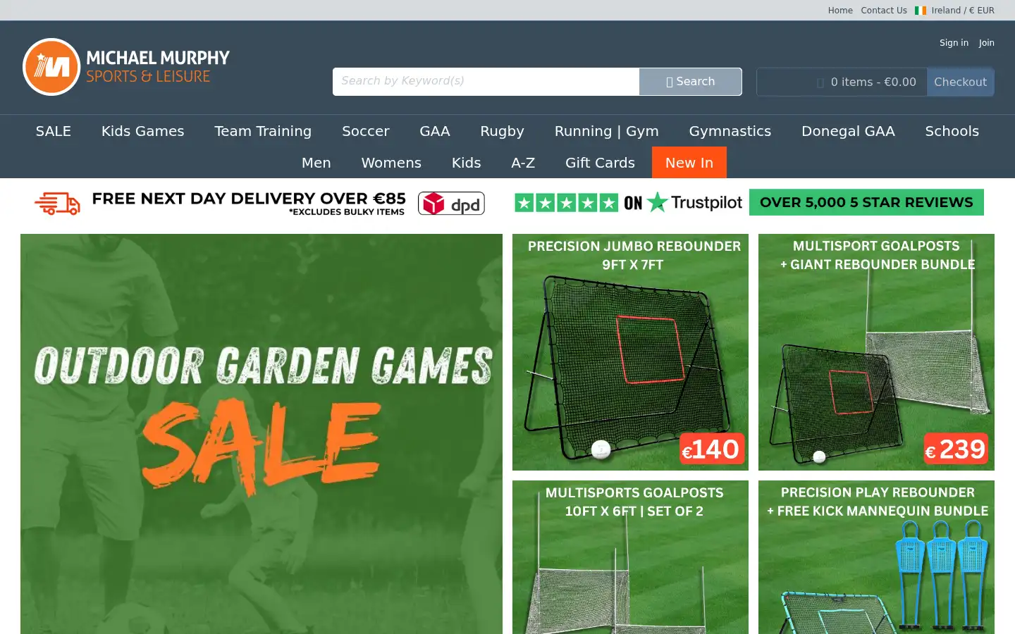 Screenshot of michaelmurphysports.ie