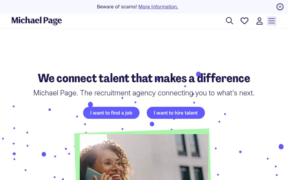 Screenshot of michaelpage.be