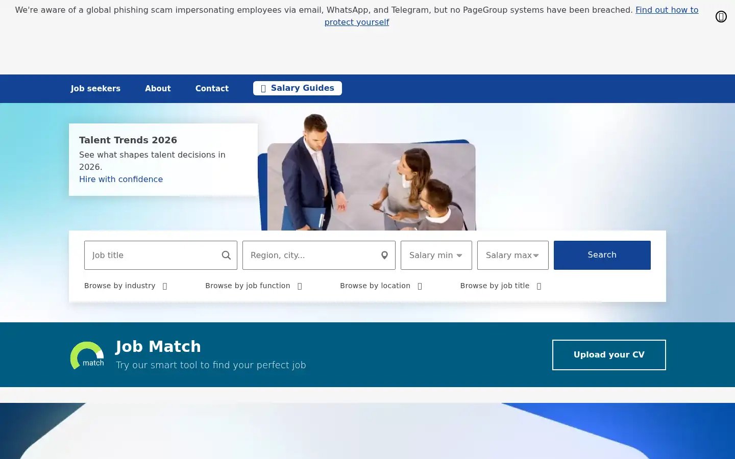 Screenshot of michaelpage.co.uk